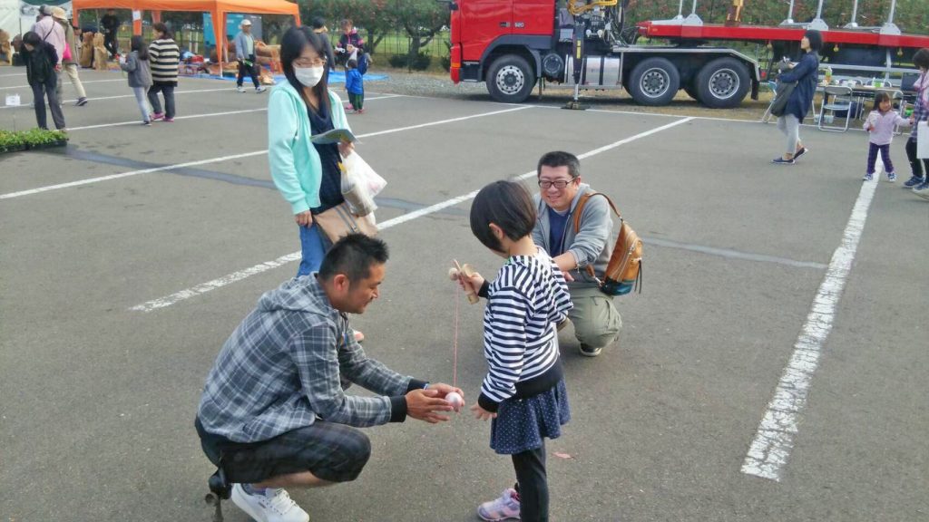 イベント会場でけん玉